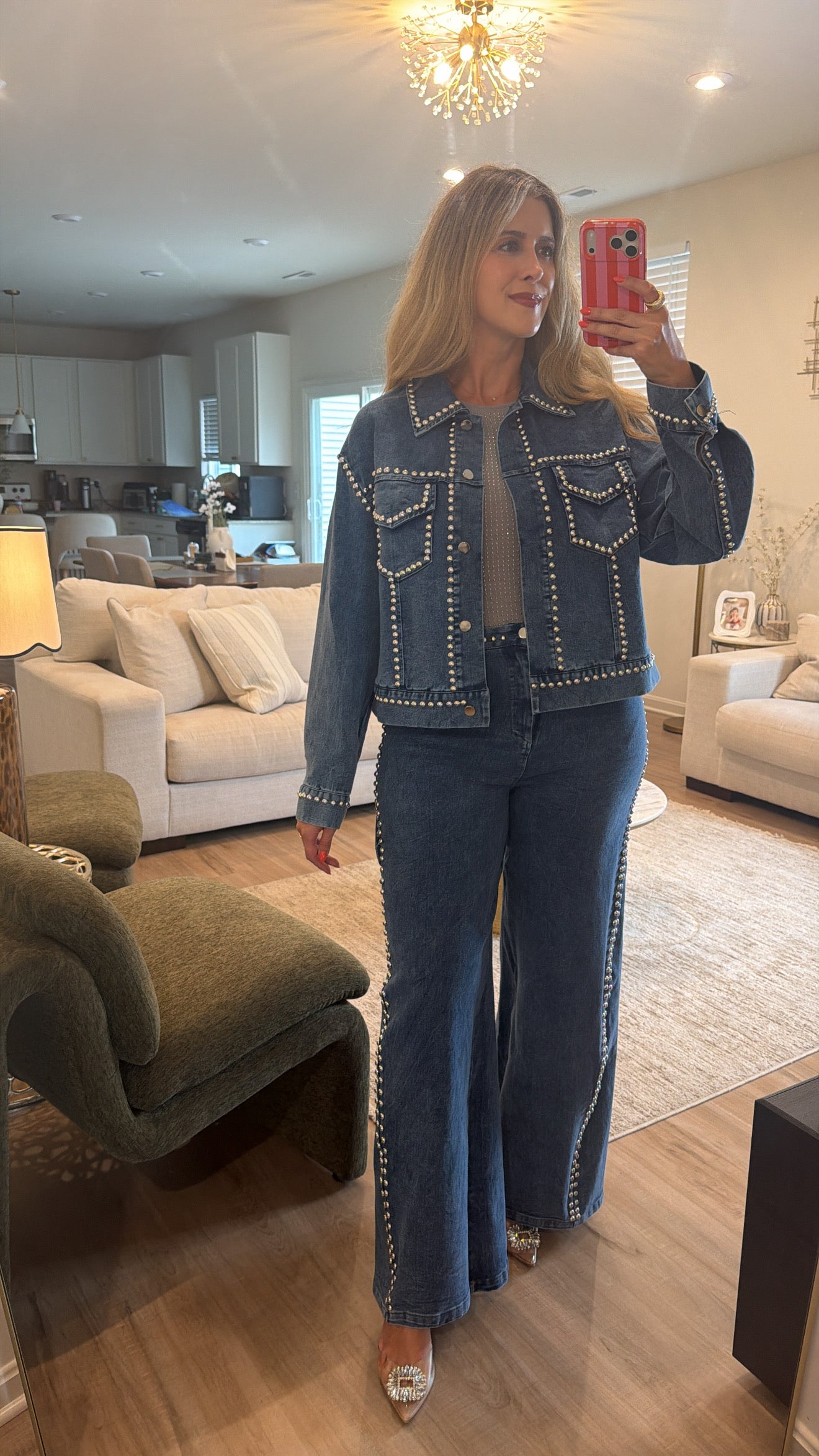 The Studded Denim Set
