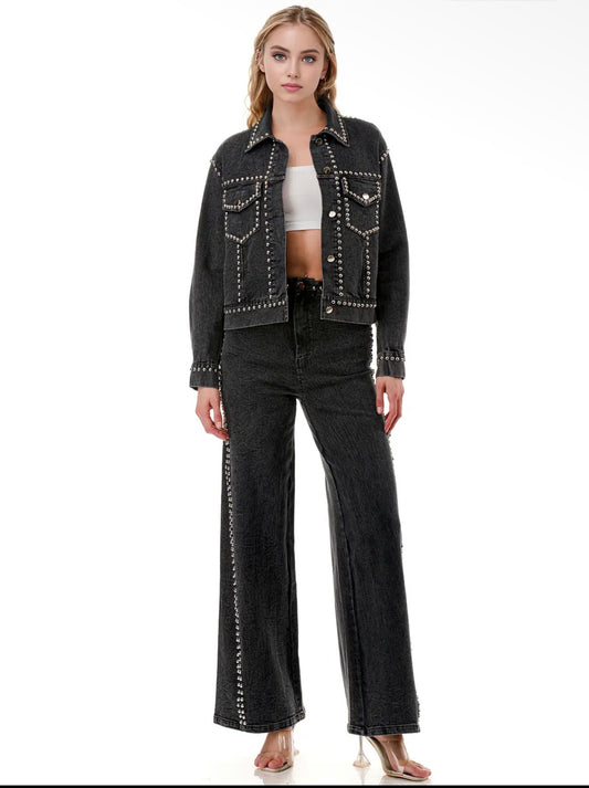 The Studded Grey Set