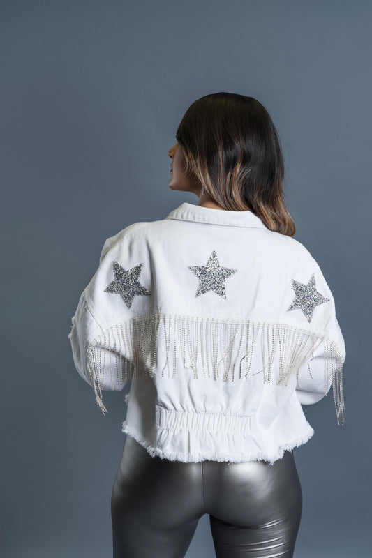 White Jacket with Silver Stars